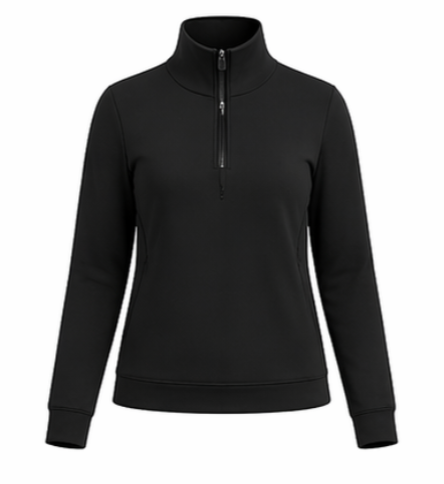 Quarter Zip Pullover – Black (Small)