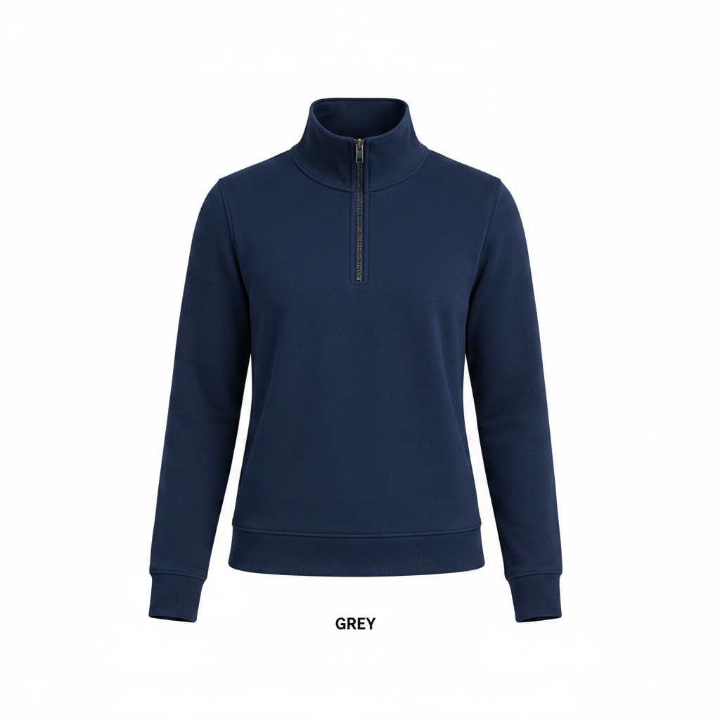 Quarter Zip Pullover in Navy Blue